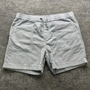 Faherty Brand Corduroy Shorts Men's XXL Light Blue Drawstring Elastic Waist